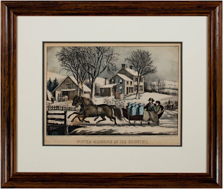 Currier & Ives "Winter Morning in the Country, " HandColored