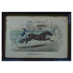 Currier & Ives "Distanced", 1878 Harness Racing Caricature Print