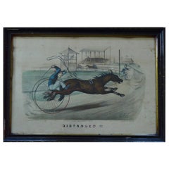 Currier & Ives "Distanced", 1878 Harness Racing Caricature Print