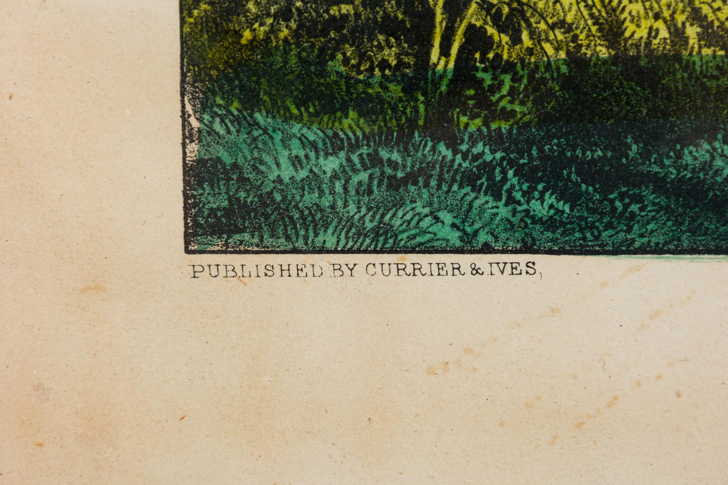 Litografía de Currier & Ives de Verano en el campo siglo XIX en venta