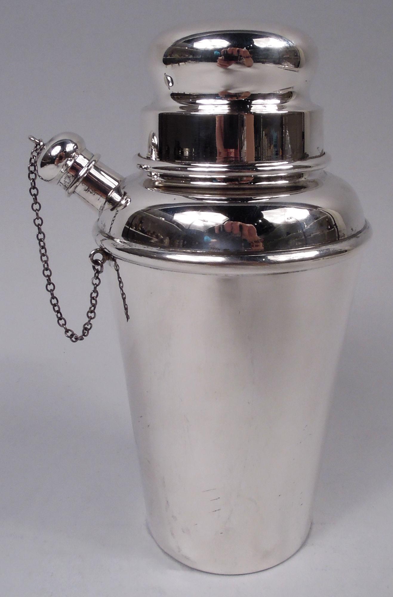 American Currier & Roby Modern Sterling Silver Mini Martini Solo Shaker