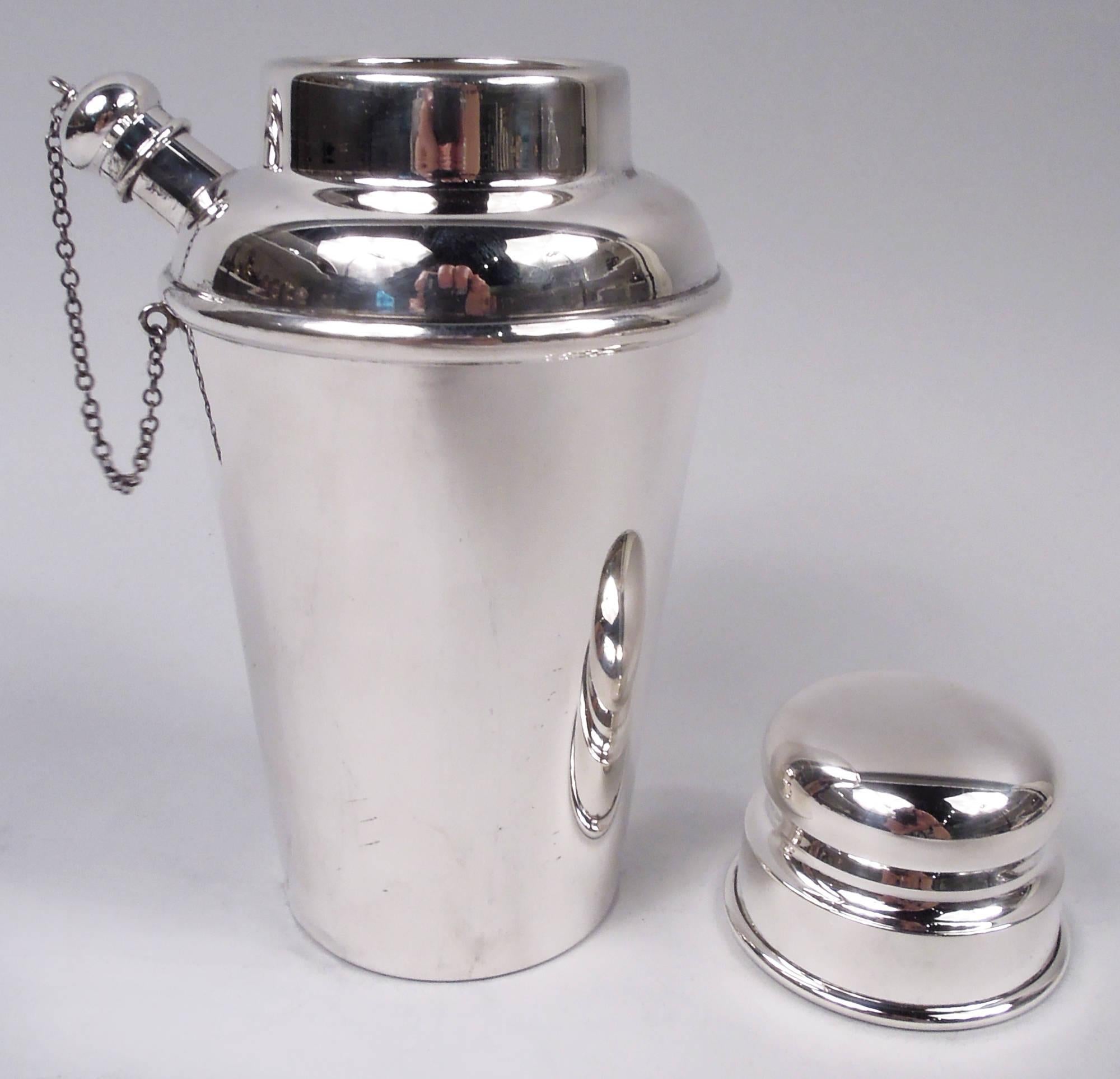 Currier & Roby Modern Sterling Silver Mini Martini Solo Shaker In Good Condition In New York, NY