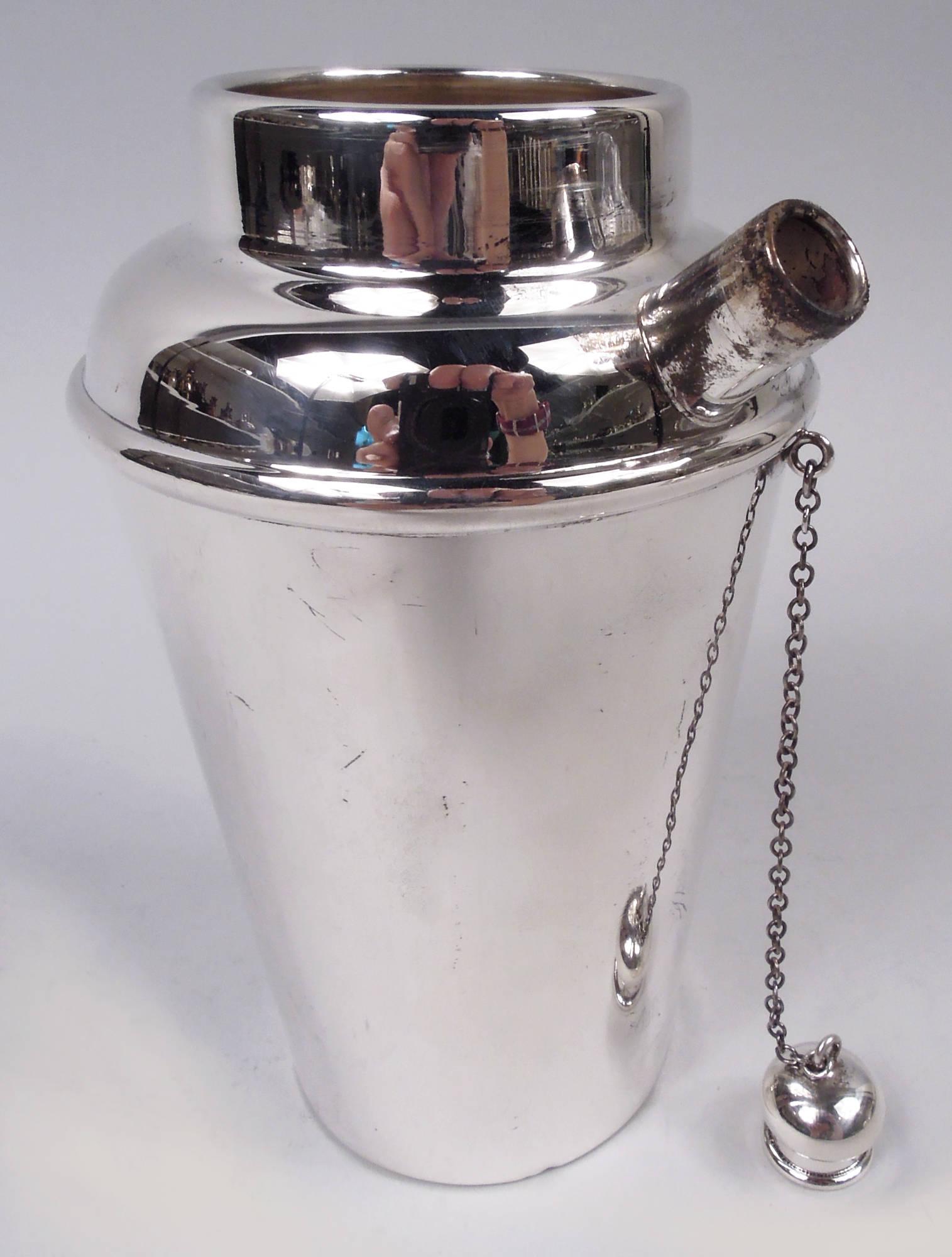 20th Century Currier & Roby Modern Sterling Silver Mini Martini Solo Shaker