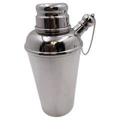 Currier & Roby Sterling Silver Cocktail Shaker in Mid-Century Modern Style