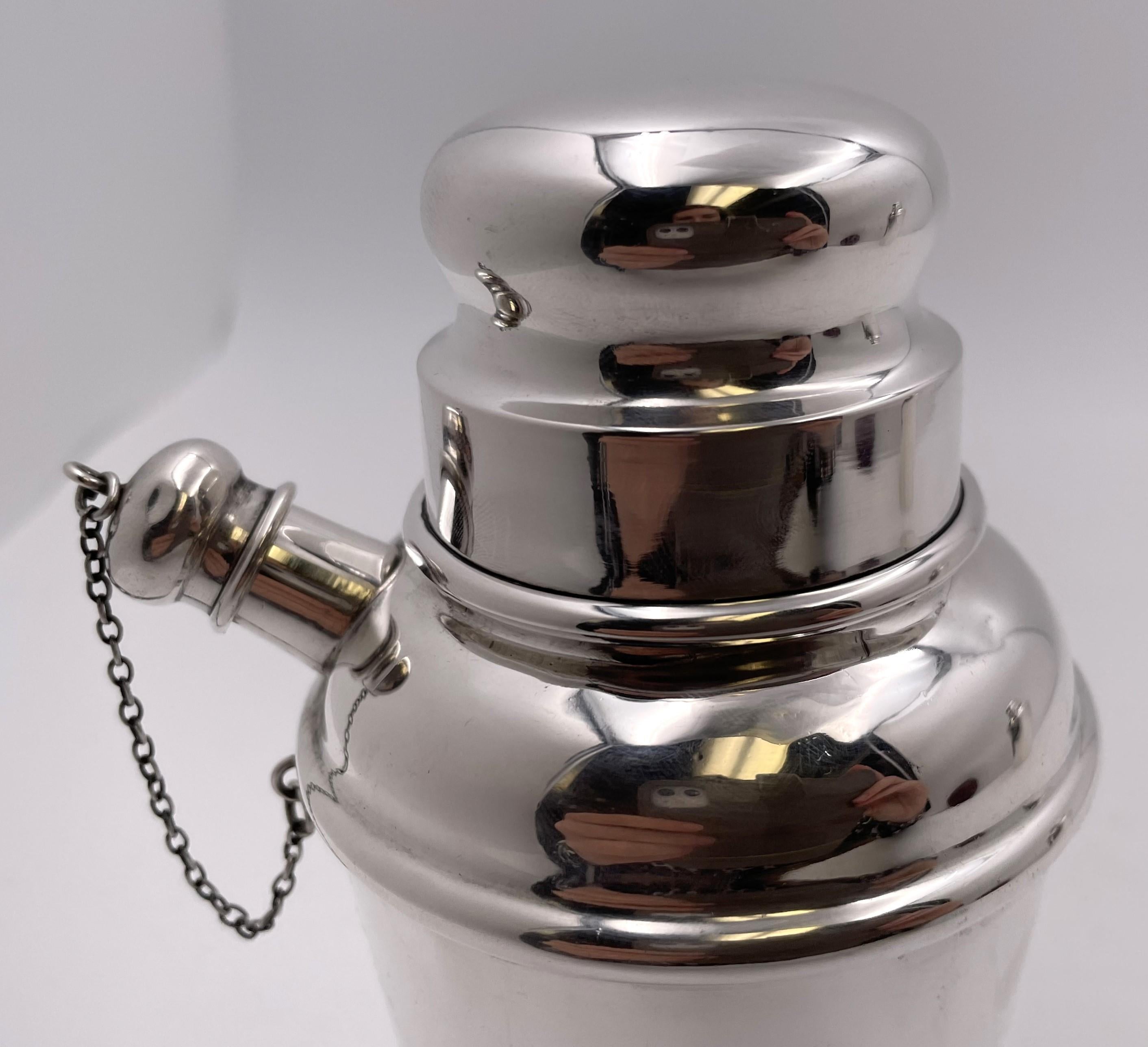 Currier & Roby Sterling Silber Cocktail Shaker Mid-Century Modern Style 1 Pint im Zustand „Gut“ im Angebot in New York, NY