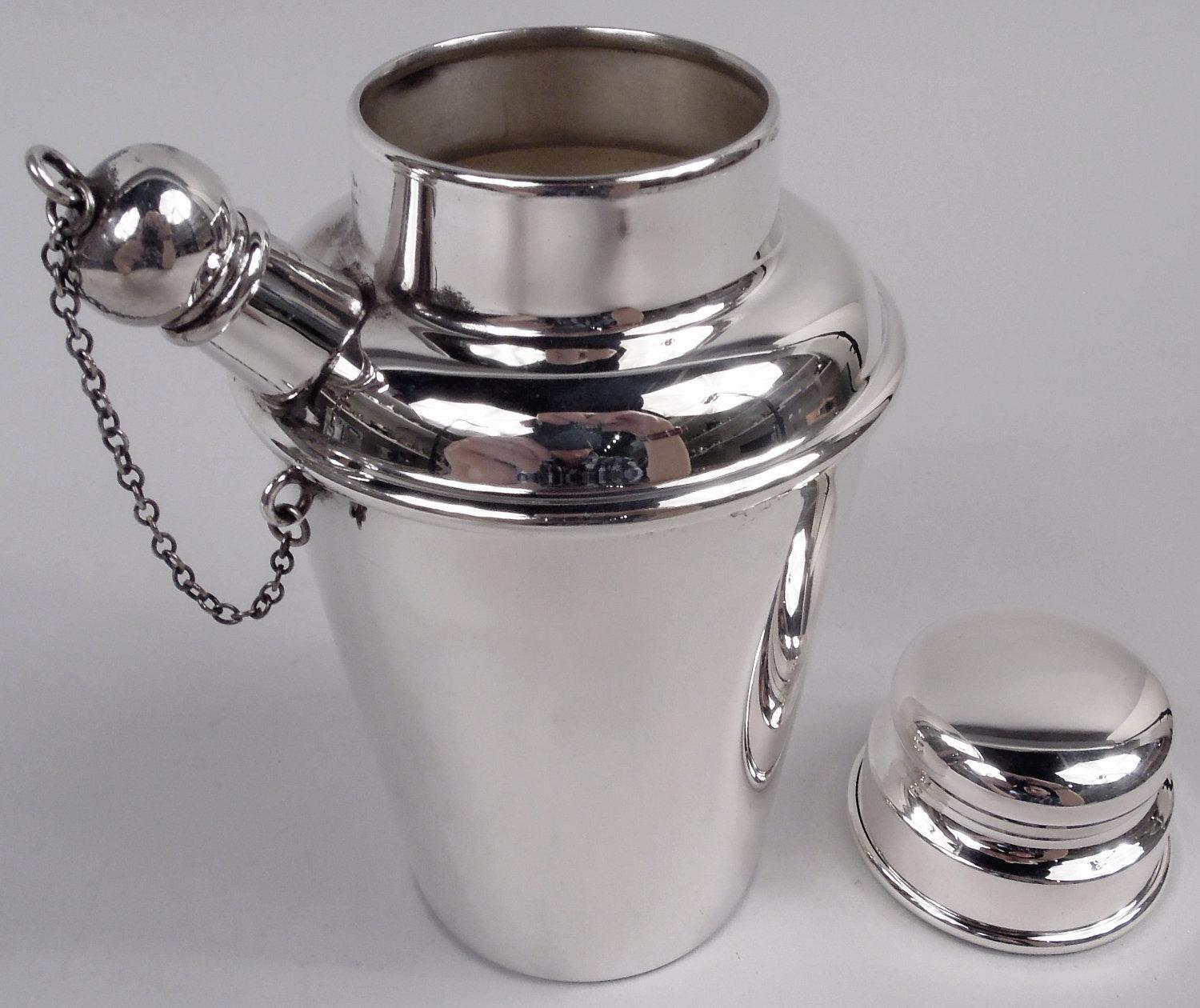 Currier & Roby - Mini Martini Solo Shaker moderno in argento sterling In condizioni buone a New York, NY
