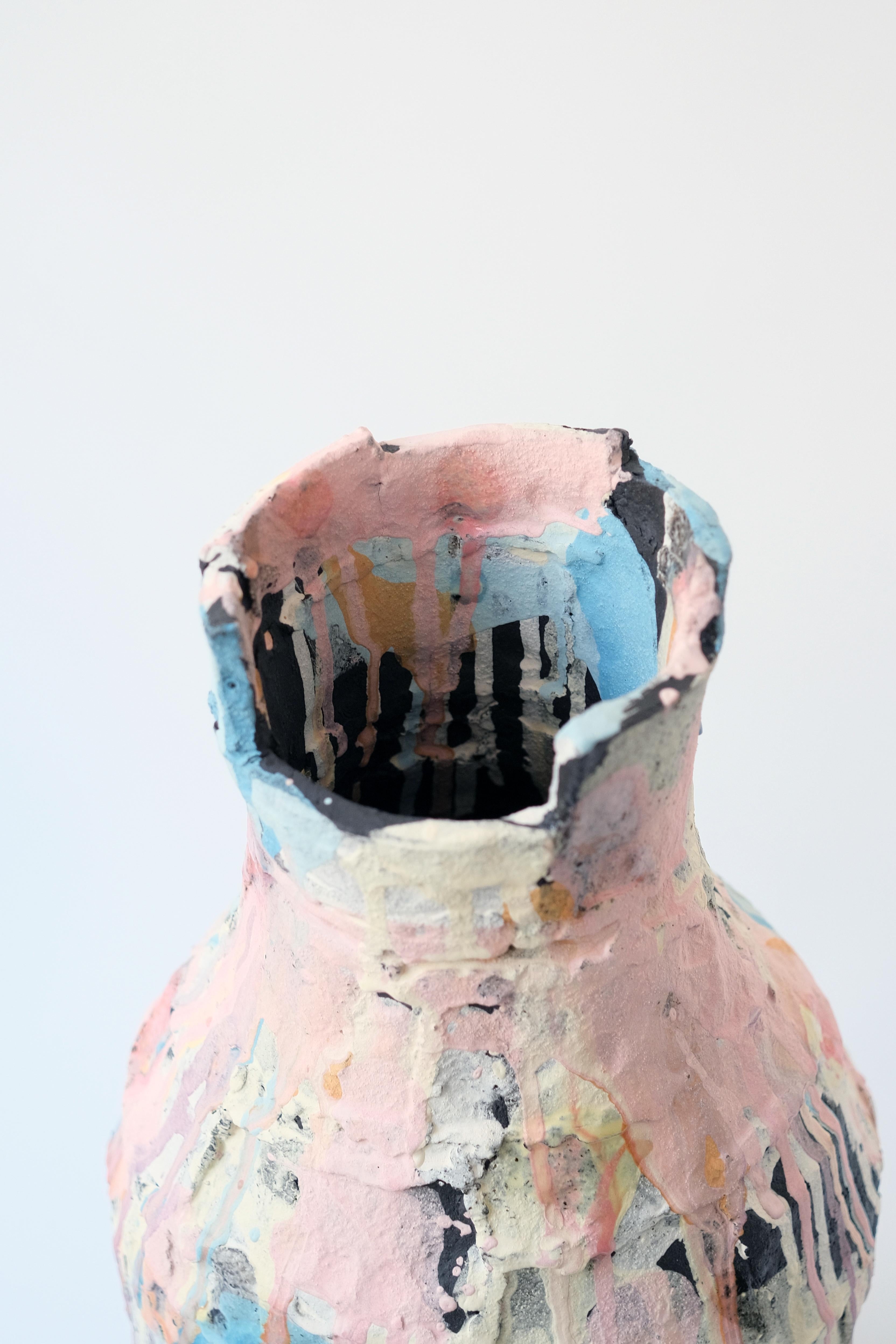 Clay Curruca Vase by Elke Sada For Sale
