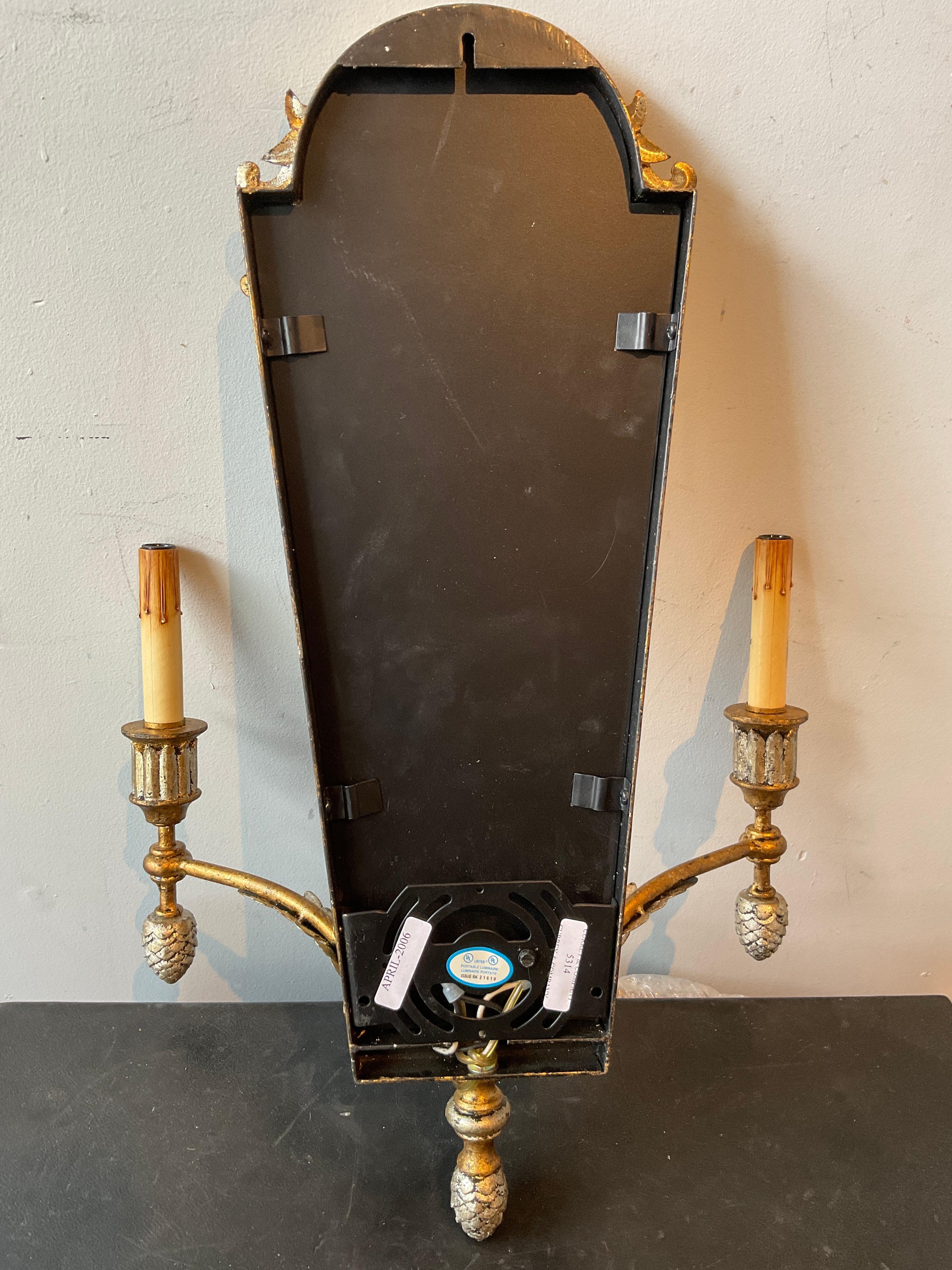 Curry & Company Mirrored Classical Sconce For Sale 8