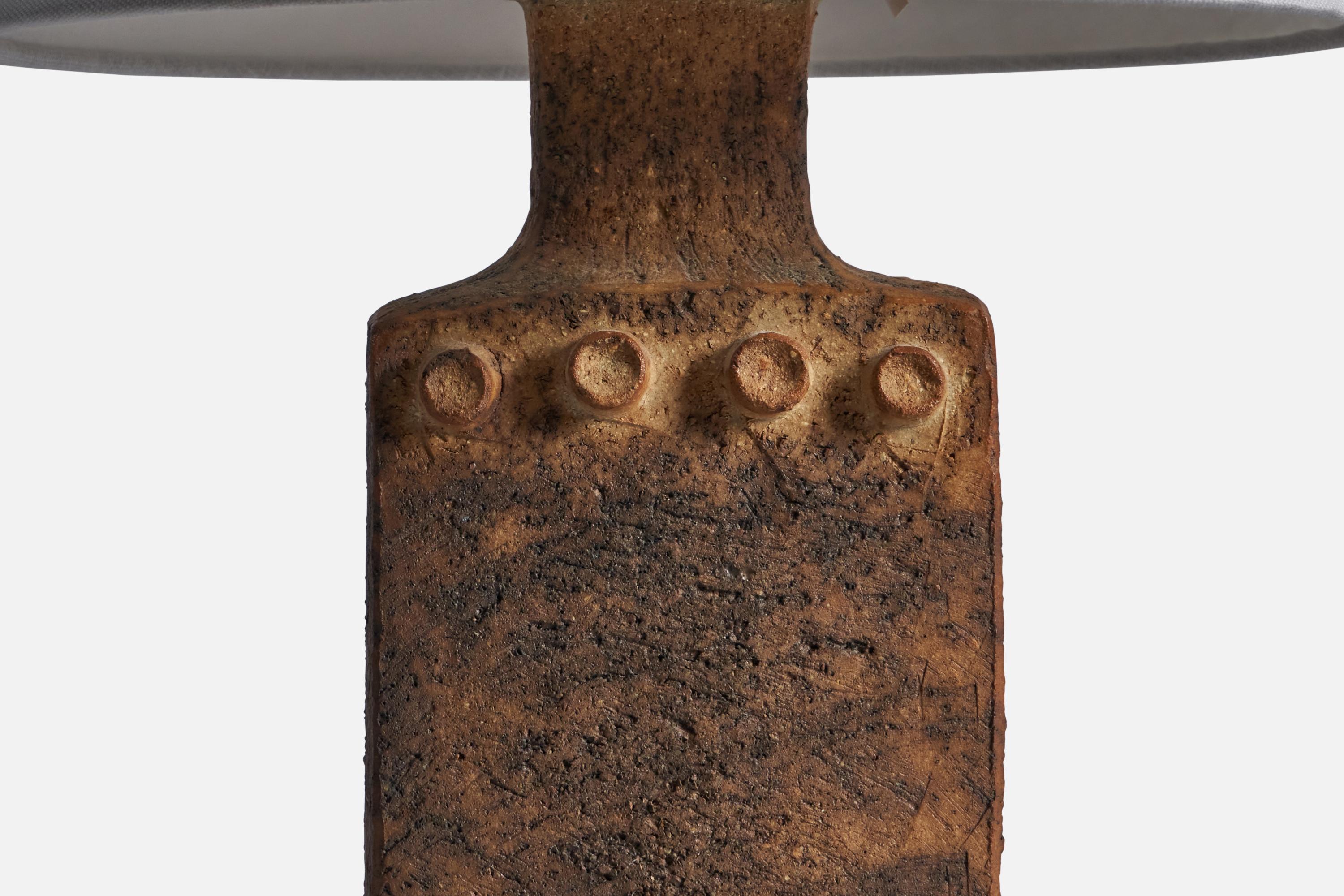 Suédois Lampe de bureau à cordon coulissant, grès, Suède, années 1970 en vente