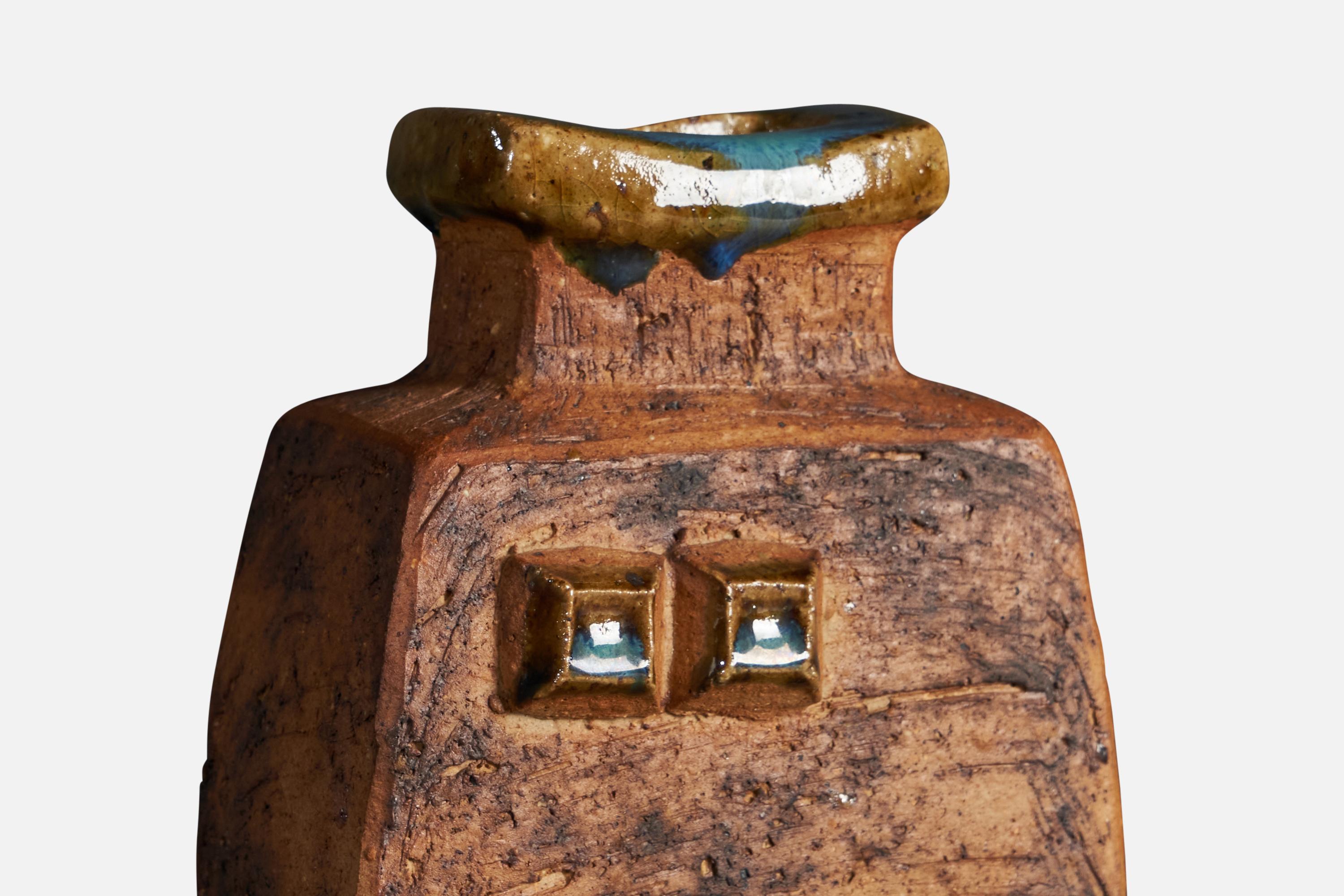 Modern Curt Addin, Vase, Stoneware, Sweden, 1970s For Sale