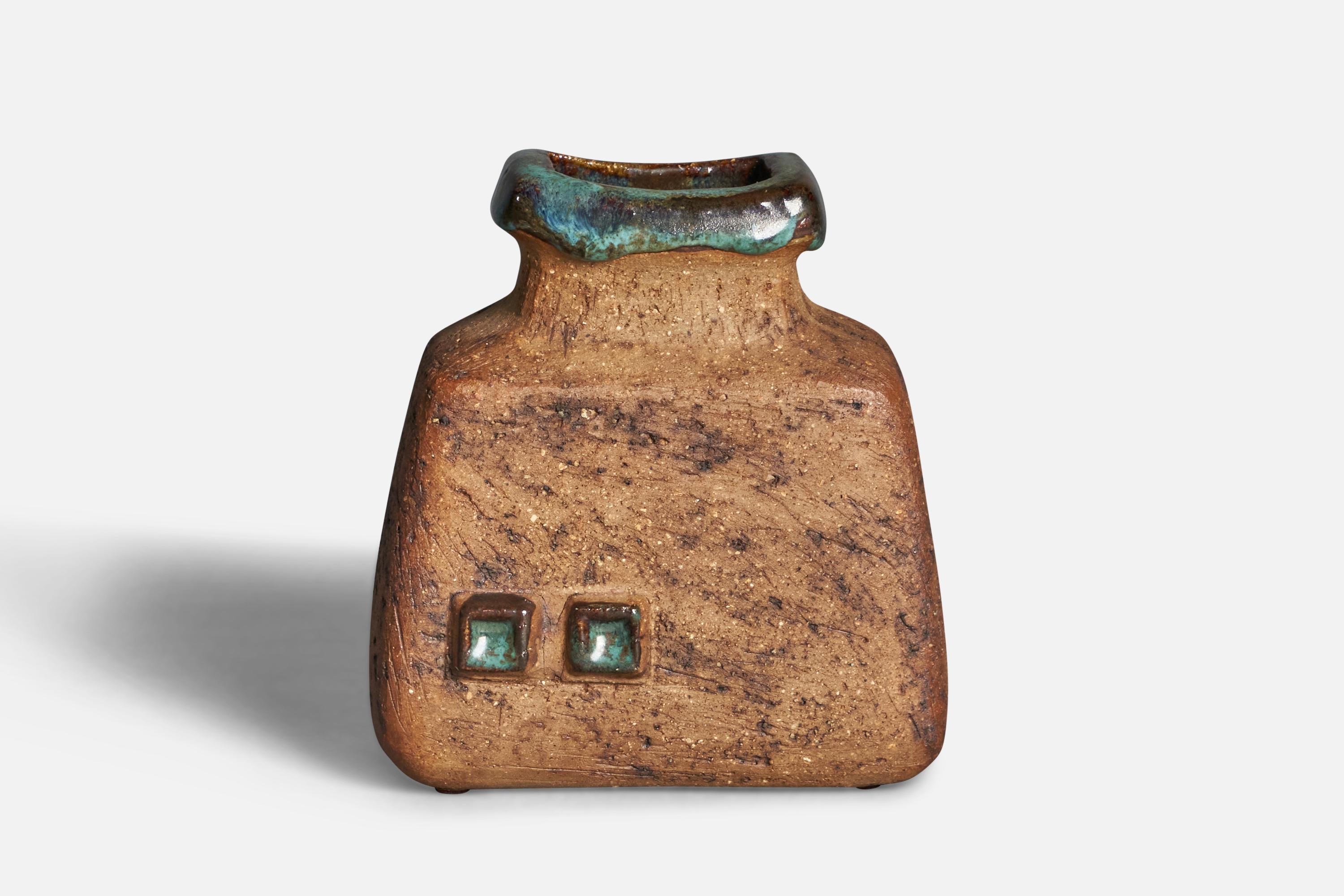 Post-Modern Curt Addin, Vase, Stoneware, Sweden, 1970s For Sale