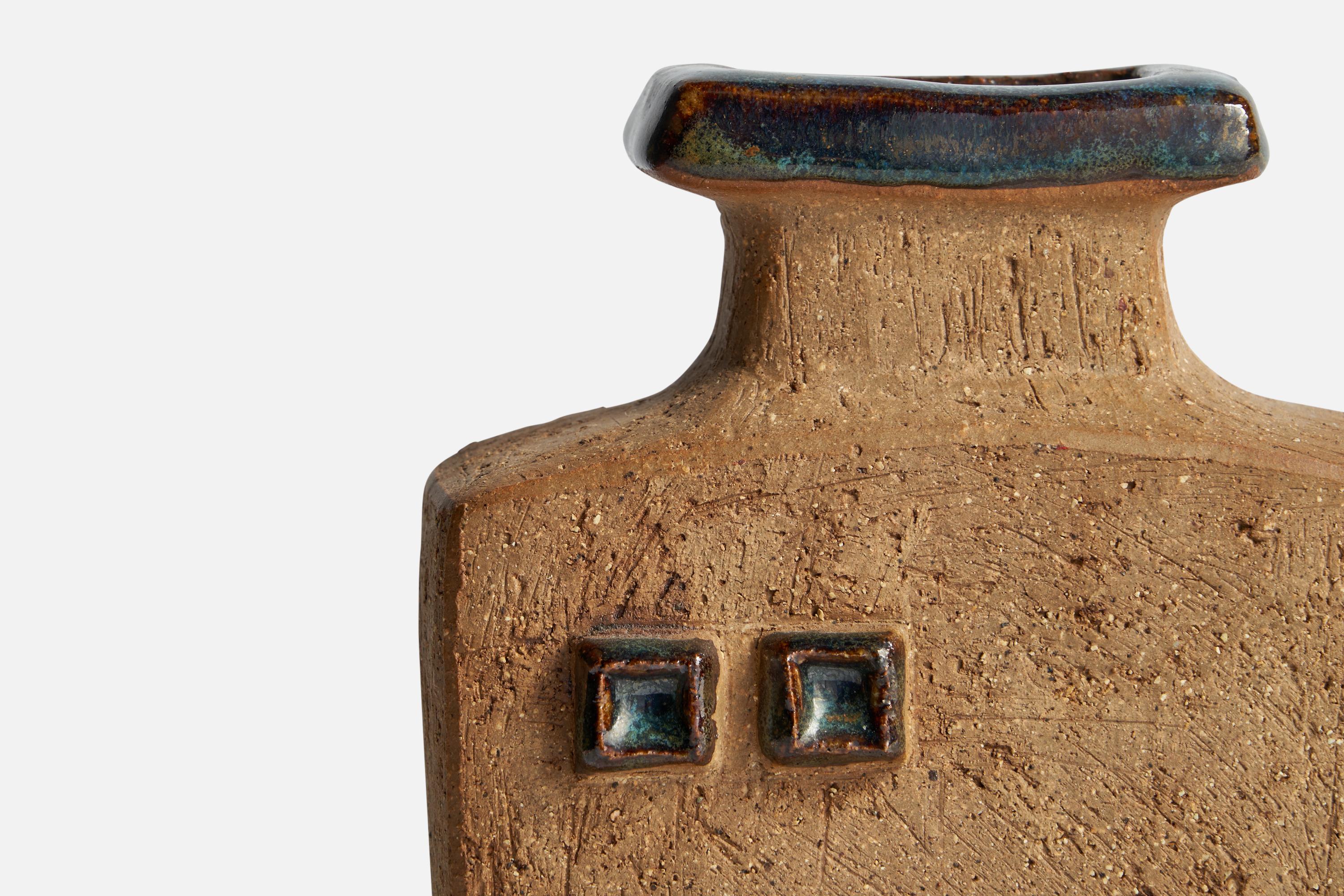 Ceramic Curt Addin, Vase, Stoneware, Sweden, 1970s For Sale