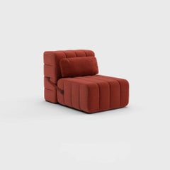 Gebogenes Kissen, Damast - 0058 ''Rot''