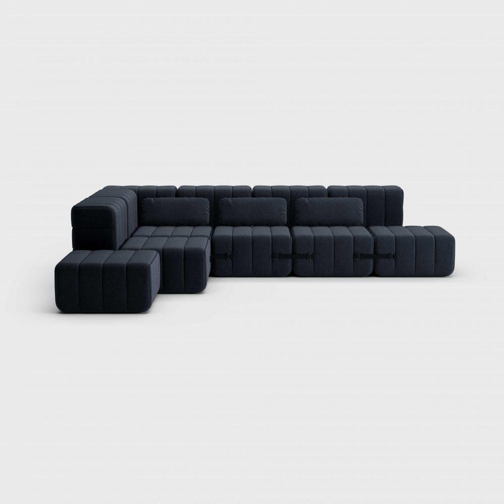 Modern Curt cushion 60x30 - Jet - 9806 (Dark grey) For Sale