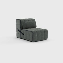 Gebogenes Kissen, Sera, Gravel 'Grey'