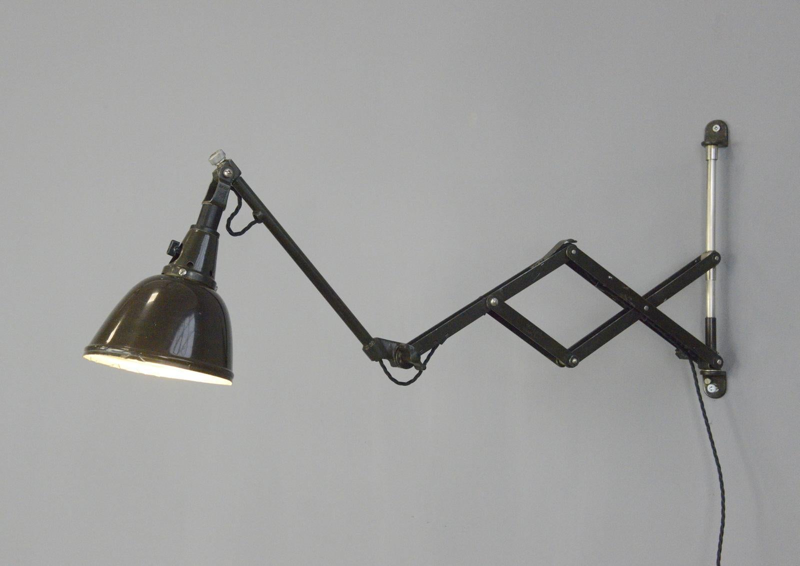 Curt Fischer Midgard Scissor Lamp circa 1930s 1