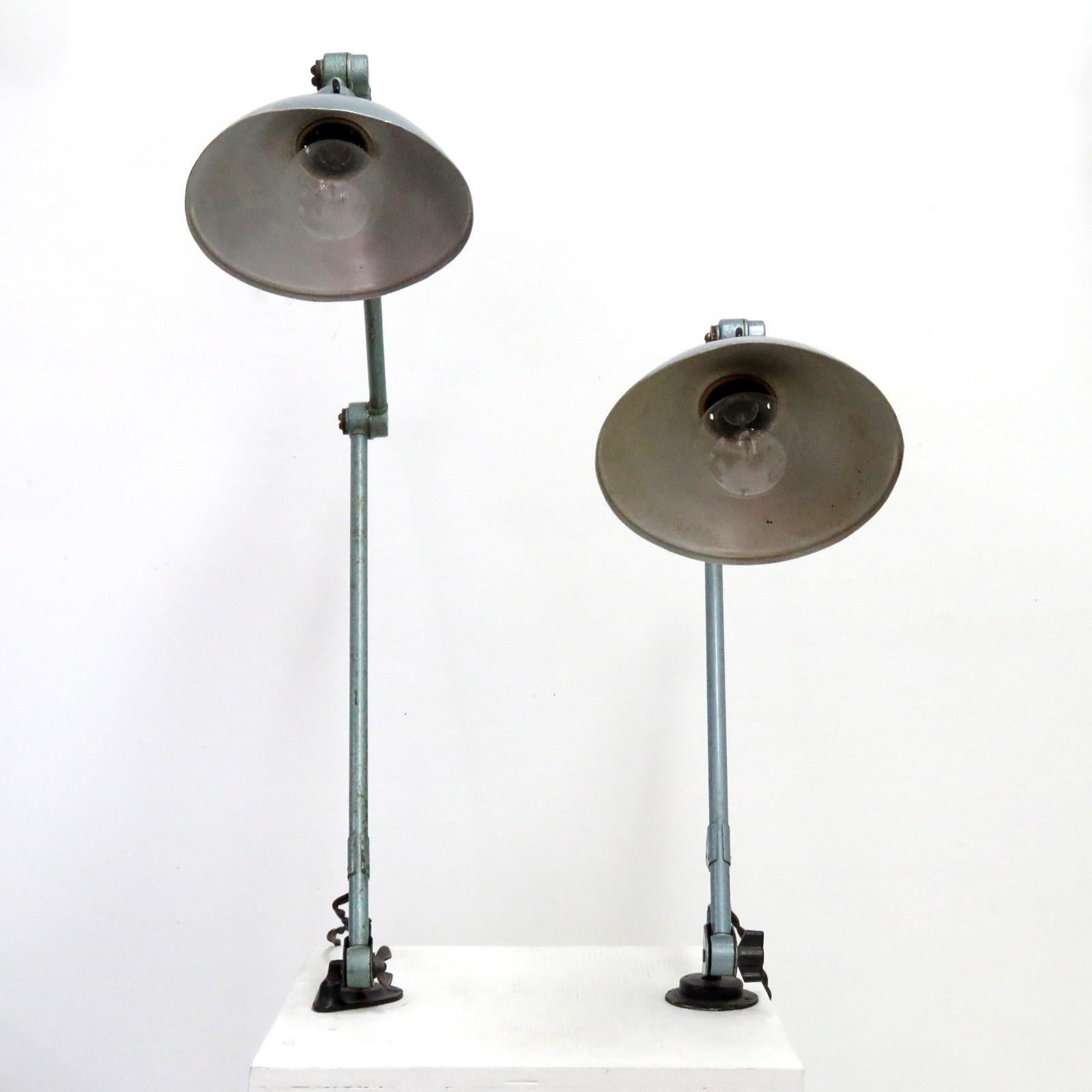 Bauhaus Curt Fischer Task Lamps for Midgard, 1920 en vente