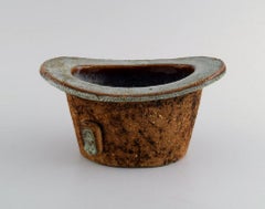 Curt M. Addin for Glumslöv, Freeform Vase in Glazed Stoneware