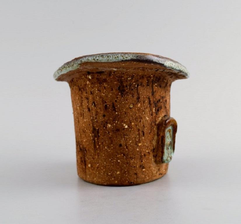 Curt M. Addin fr Glumslv, Freiform-Vase aus glasiertem Steinzeug (Skandinavische Moderne) im Angebot