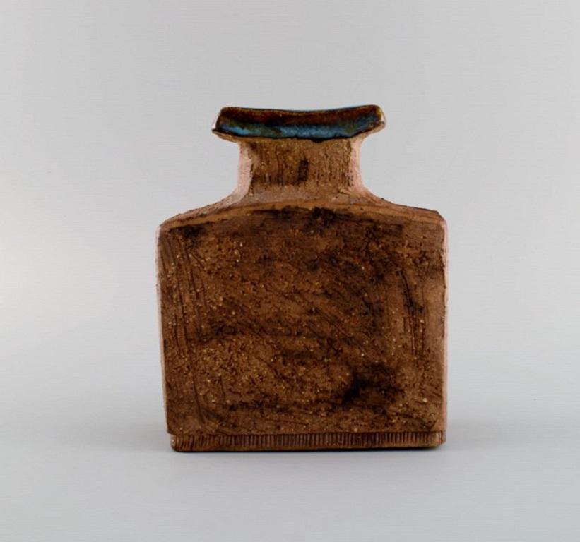 Swedish Curt M. Addin for Glumslöv, Vase in Partially Glazed Stoneware For Sale