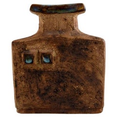 Curt M. Addin für Glumslöv, Vase aus teilweise glasiertem Steingut