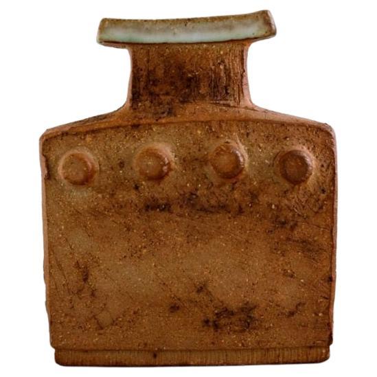 Curt M. Addin for Glumslöv, Vase in Partially Glazed Stoneware