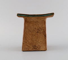 Curt M. Addin '1931-2007', Glumslöv, Candle Holder in Partially Glazed Stoneware