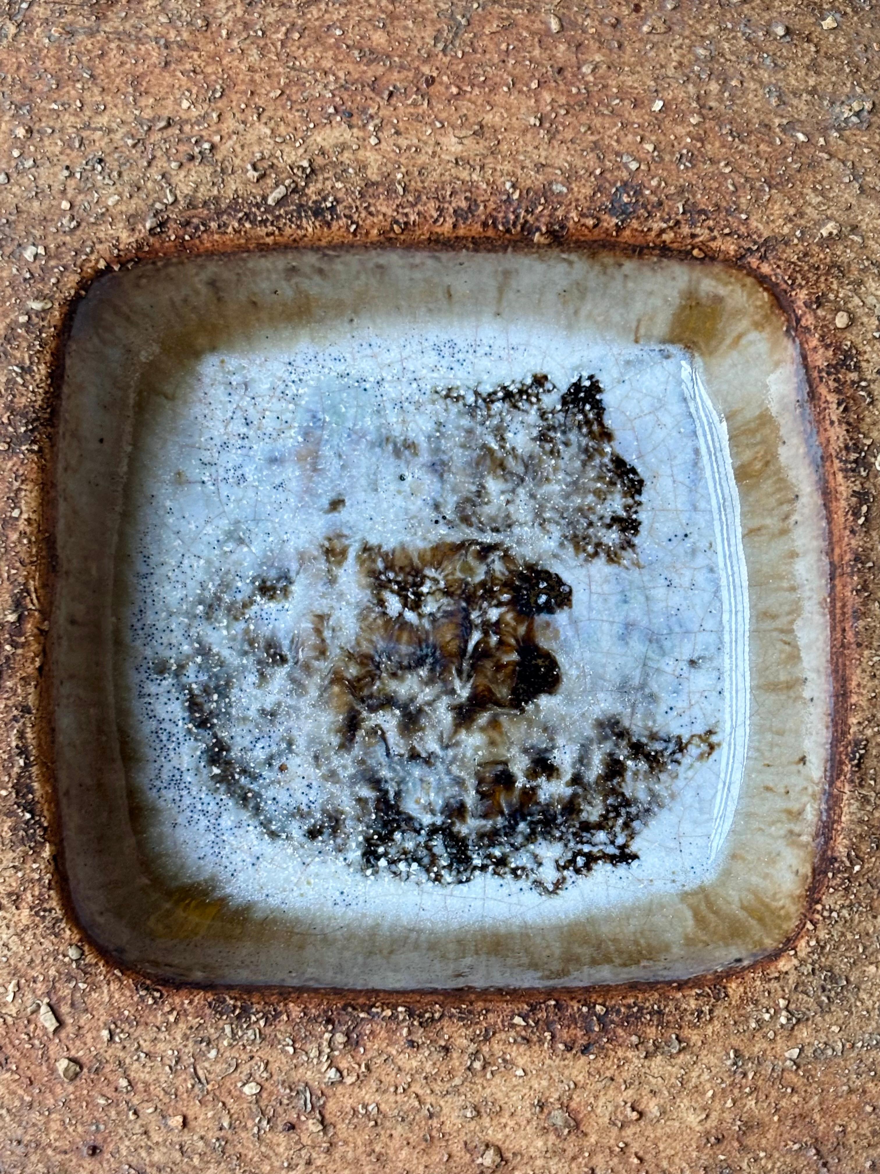 Swedish Curt-Magnus Addin Brutalist Stoneware Dish, 1980s