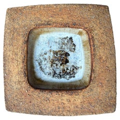 Curt-Magnus Addin Brutalist Stoneware Dish, 1980s