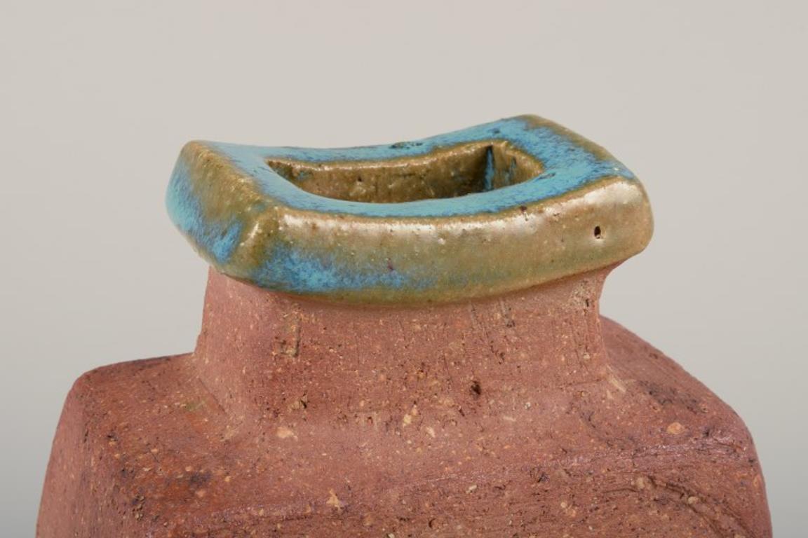 Smaltato Curt Magnus Addin, studio proprio. Vaso in ceramica, anni '70 in vendita
