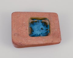 Curt Magnus Addin, own workshop, Swedish ceramic artist. Low unique bowl.