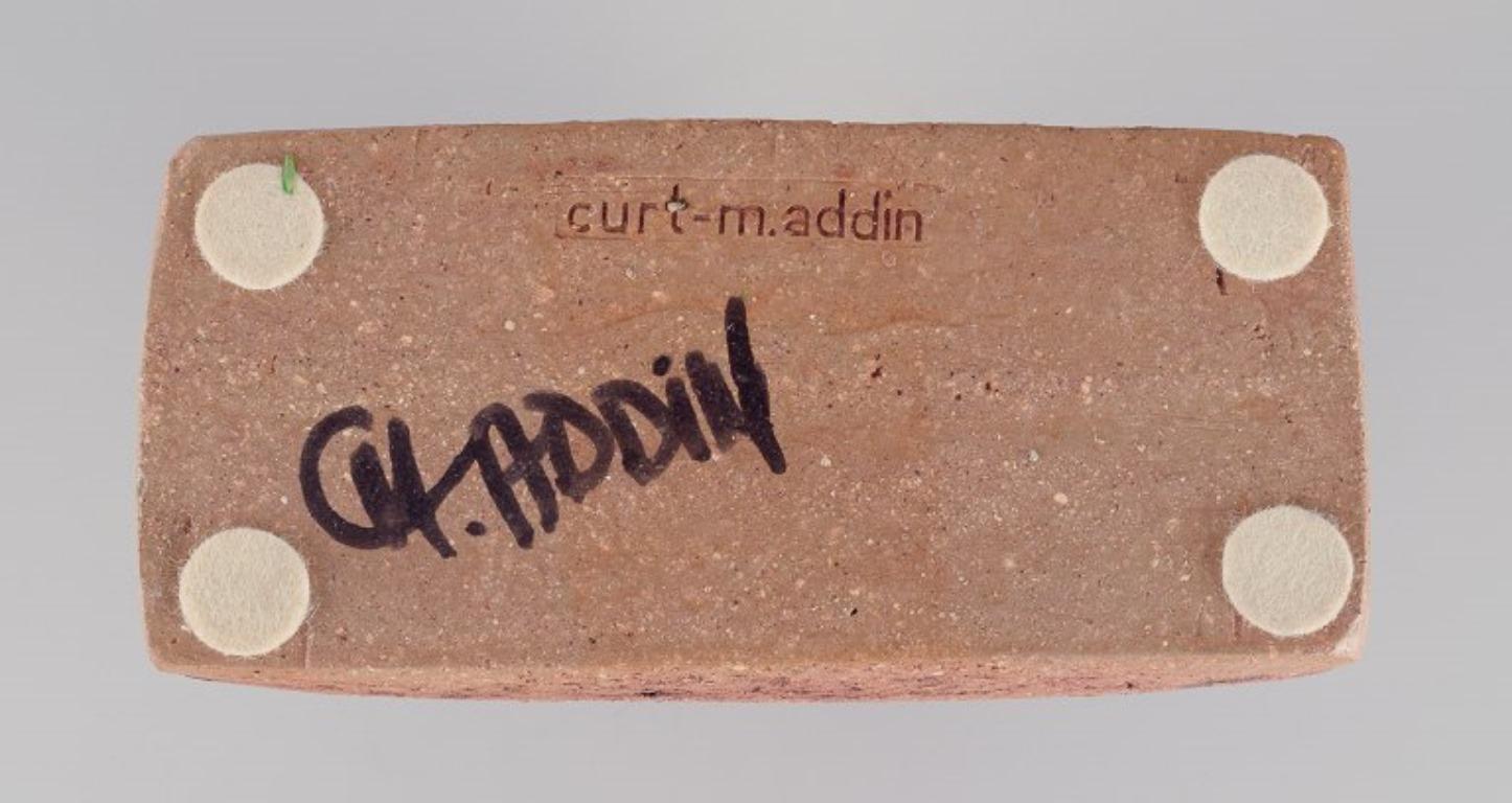 Curt Magnus Addin, schwedischer Künstler. Keramikvase im modernistischen Stil. (Ende des 20. Jahrhunderts) im Angebot