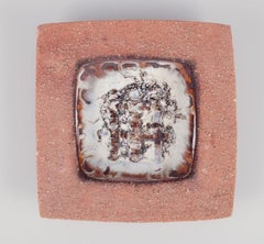 Curt Magnus Addin, Swedish ceramic artist. Large square bowl, 1970s