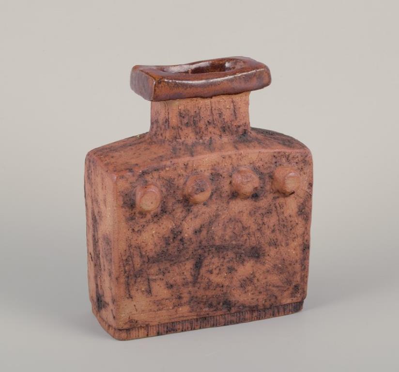 Suédois Curt Magnus Addin, céramiste suédois Vase en céramique, 1970 en vente