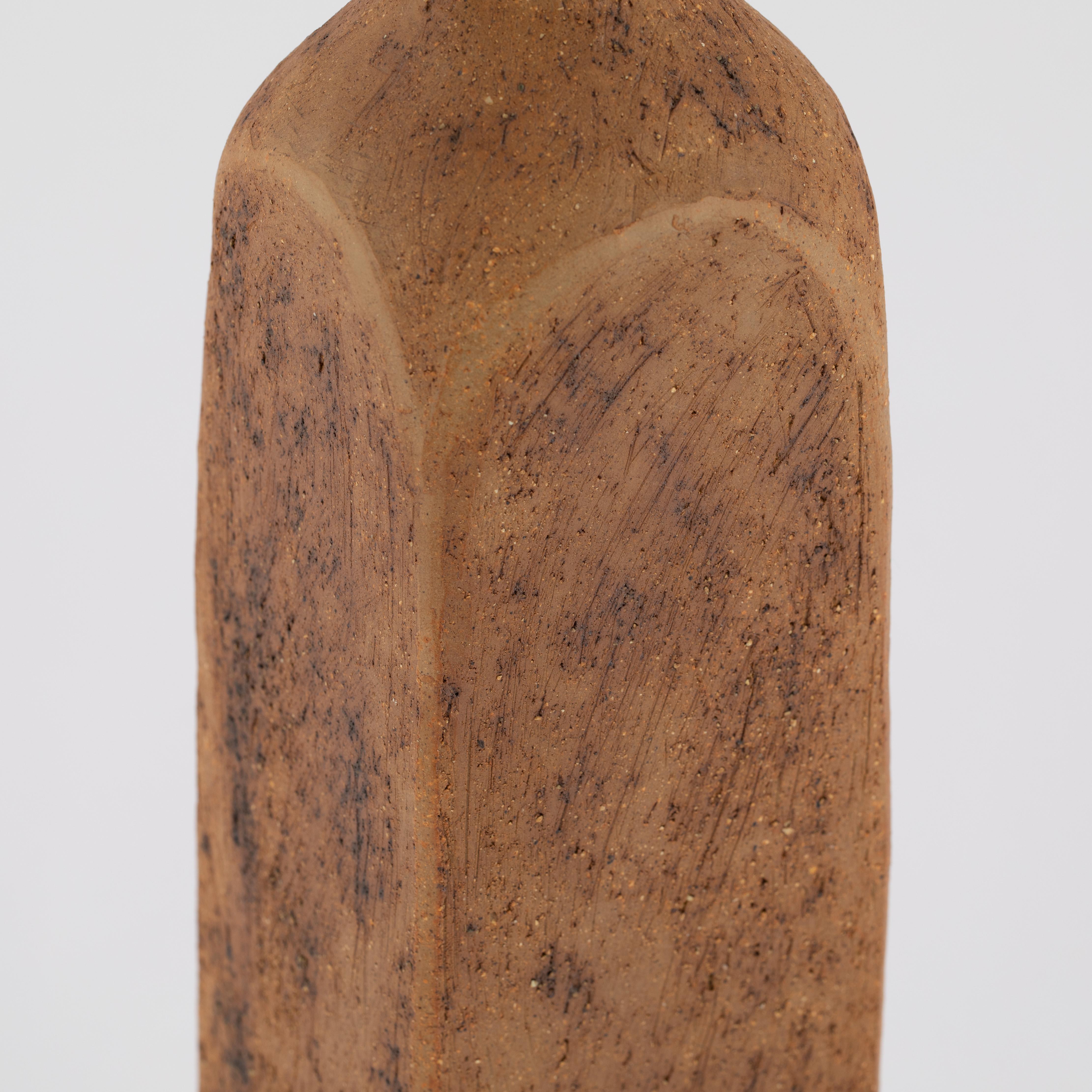 Late 20th Century Curt Magnus Addin Tall Stoneware Vase with Aqua-Glaze Top, circa 1970s For Sale