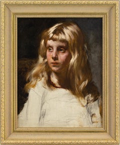 Curt Ruger, Portrait Study Of A Girl, Oil Painting