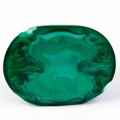 Curt Schlevot Czech Malachite Glass Lidded Art Deco Box