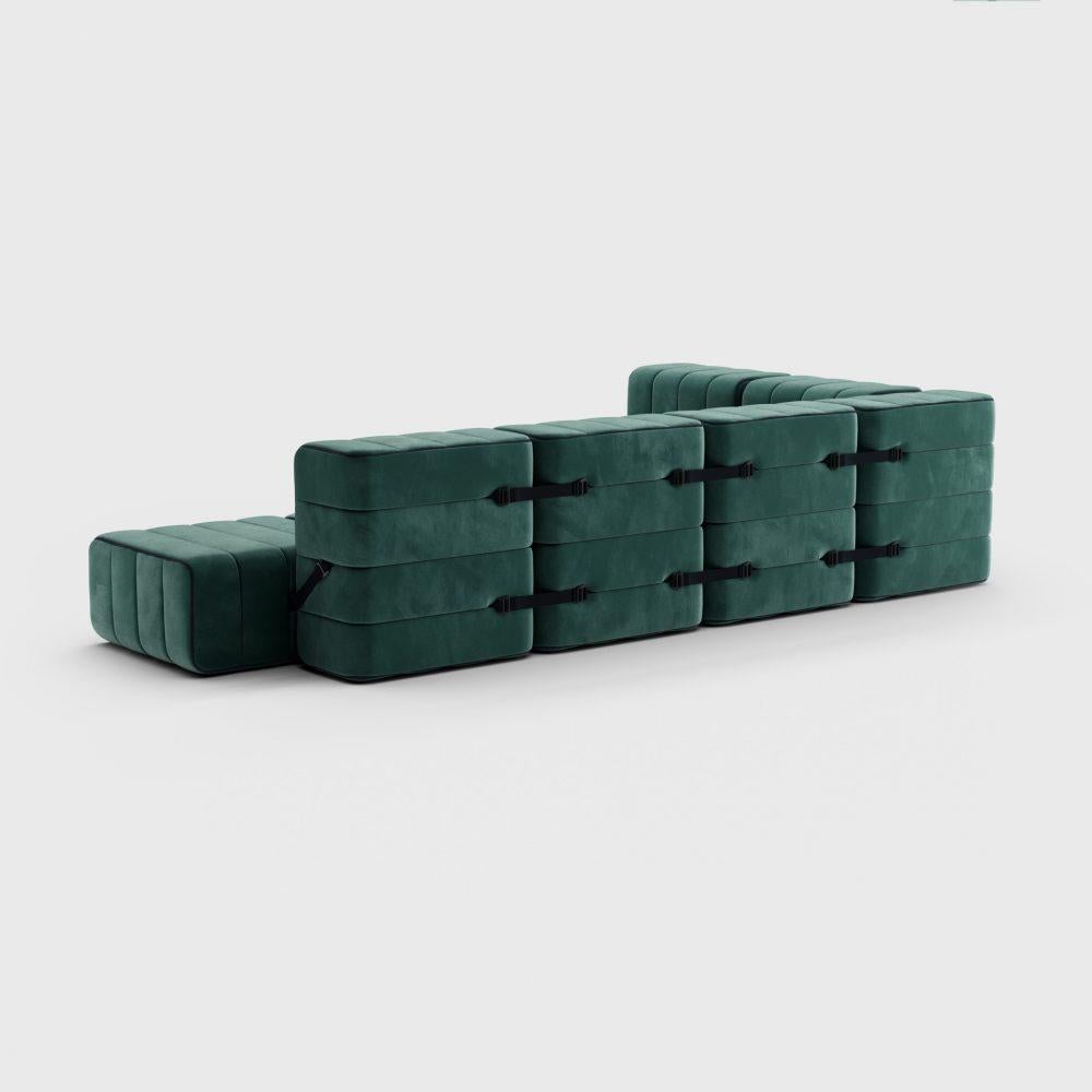 Modern Curt-Set 12, E.G. Flexible Large Corner Sofa, Barcelona, Serpentine, V3347/3 For Sale