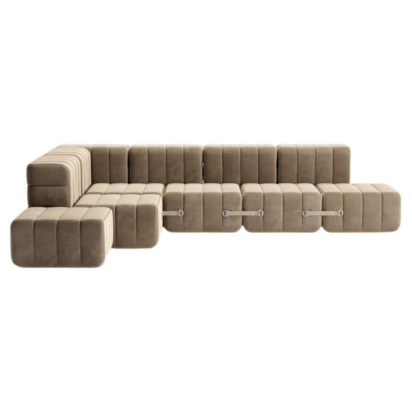 Curt-Set 12 - E.G. Flexible Large Corner Sofa - Barcelona - Vole - V3347/15 For Sale