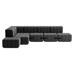 Curt-Set 12 - e.g. Flexible large corner sofa - Dama - 0004 (Dark grey)