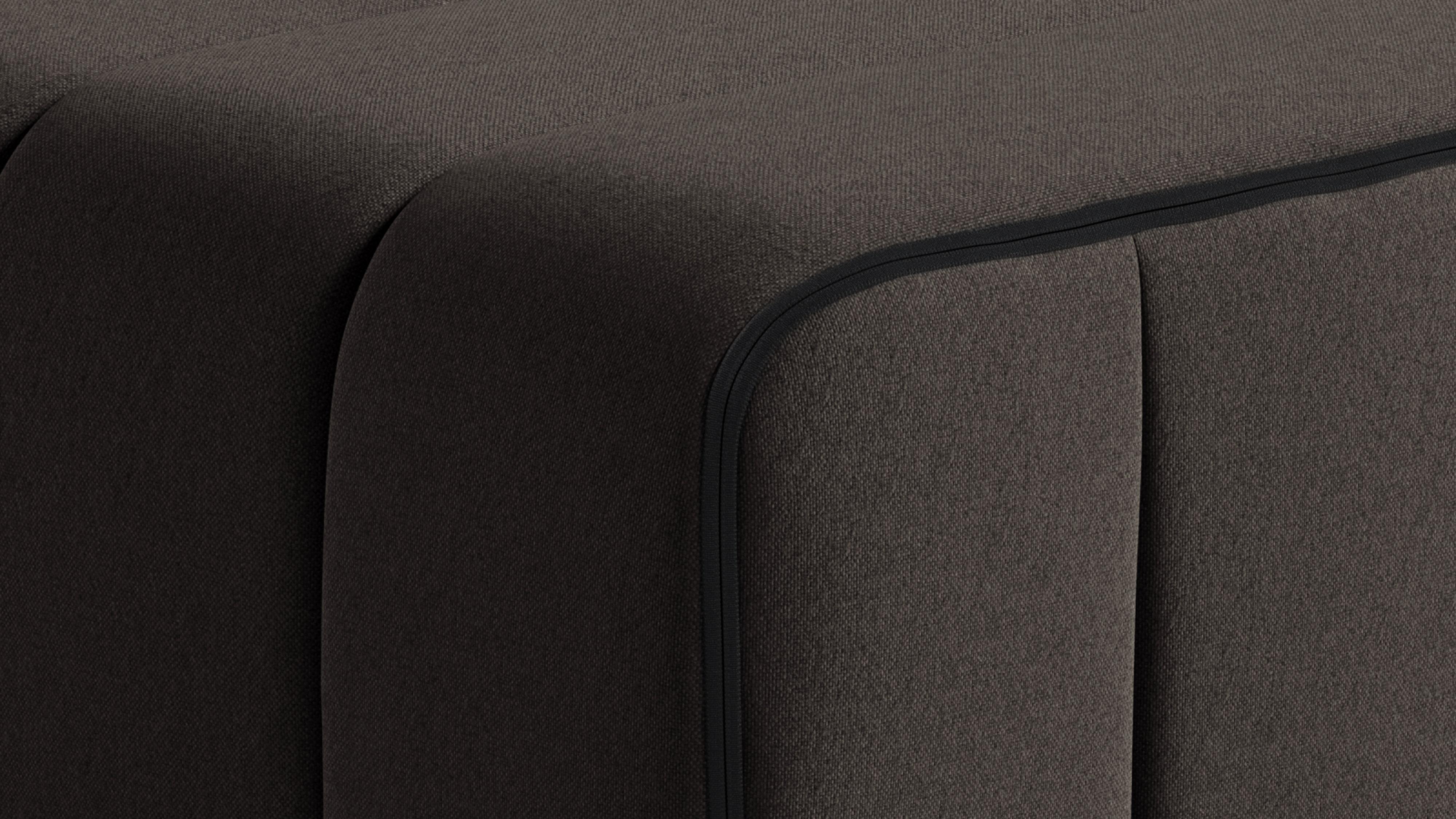 German Curt-Set 12 - e.g. Flexible large corner sofa - Jet - 9108 (Grey / Brown) For Sale