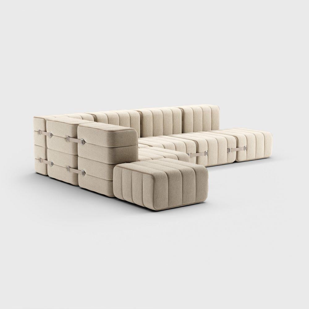 Enough space for 12 Monkeys.

If the lockdown takes a little longer, you need a comfortable base to loll around on. So that it doesn't get boring, the flexible sofa system enables to create a new living room every day. And if you can't go for a
