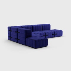Curt-Set 12, E.G. Flexible Large Corner Sofa, Jet, 9605 'Blue'