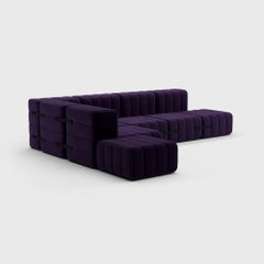Curt-Set 12 - e.g. Flexible large corner sofa - Jet - 9607 (Blue / Purple)
