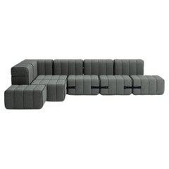 Curt-Set 12 - e.g. Flexible large corner sofa - Sera - Gravel (Grey)