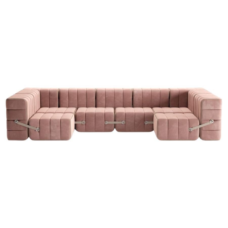 Curt-Set 15 - E.G. Flexible U-Shaped Sofa - Barcelona - Lotus - V3347/24 'Rose'