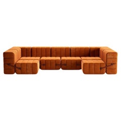 Curt-Set 15 - e.g. Flexible U-shaped sofa - Barcelona - Russet - V3347/17 (Red)