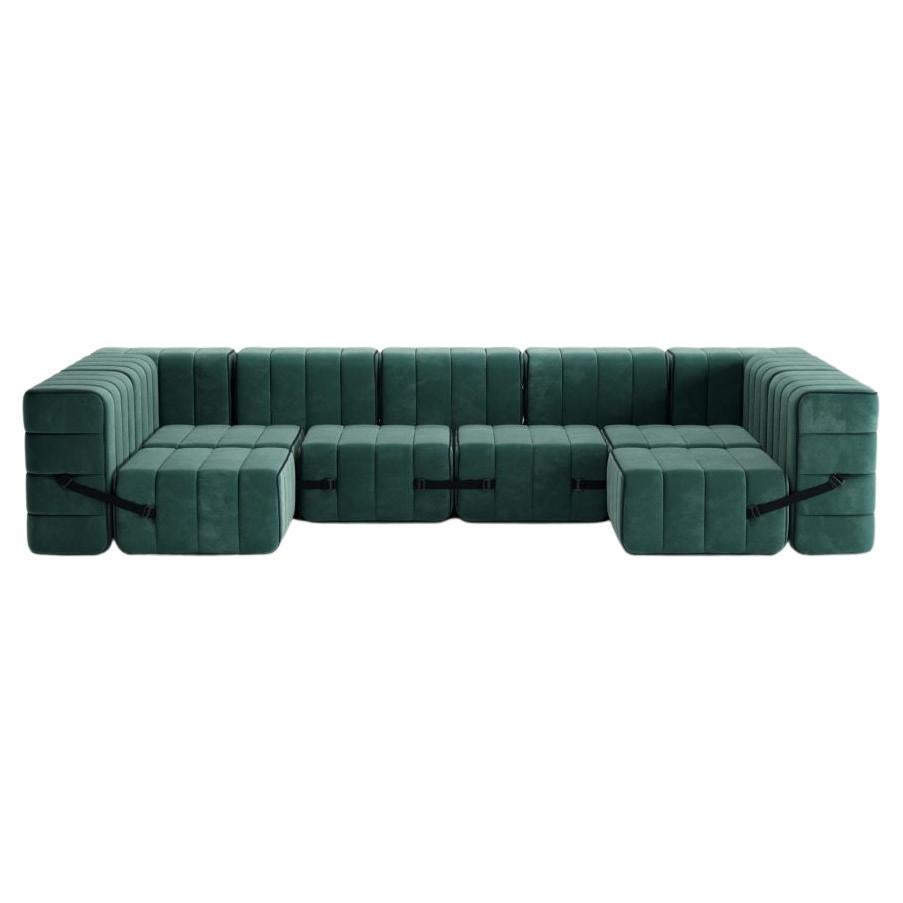 Curt-Set 15 - e.g. Flexible U-shaped sofa - Barcelona - Serpentine - V3347/39 (G For Sale