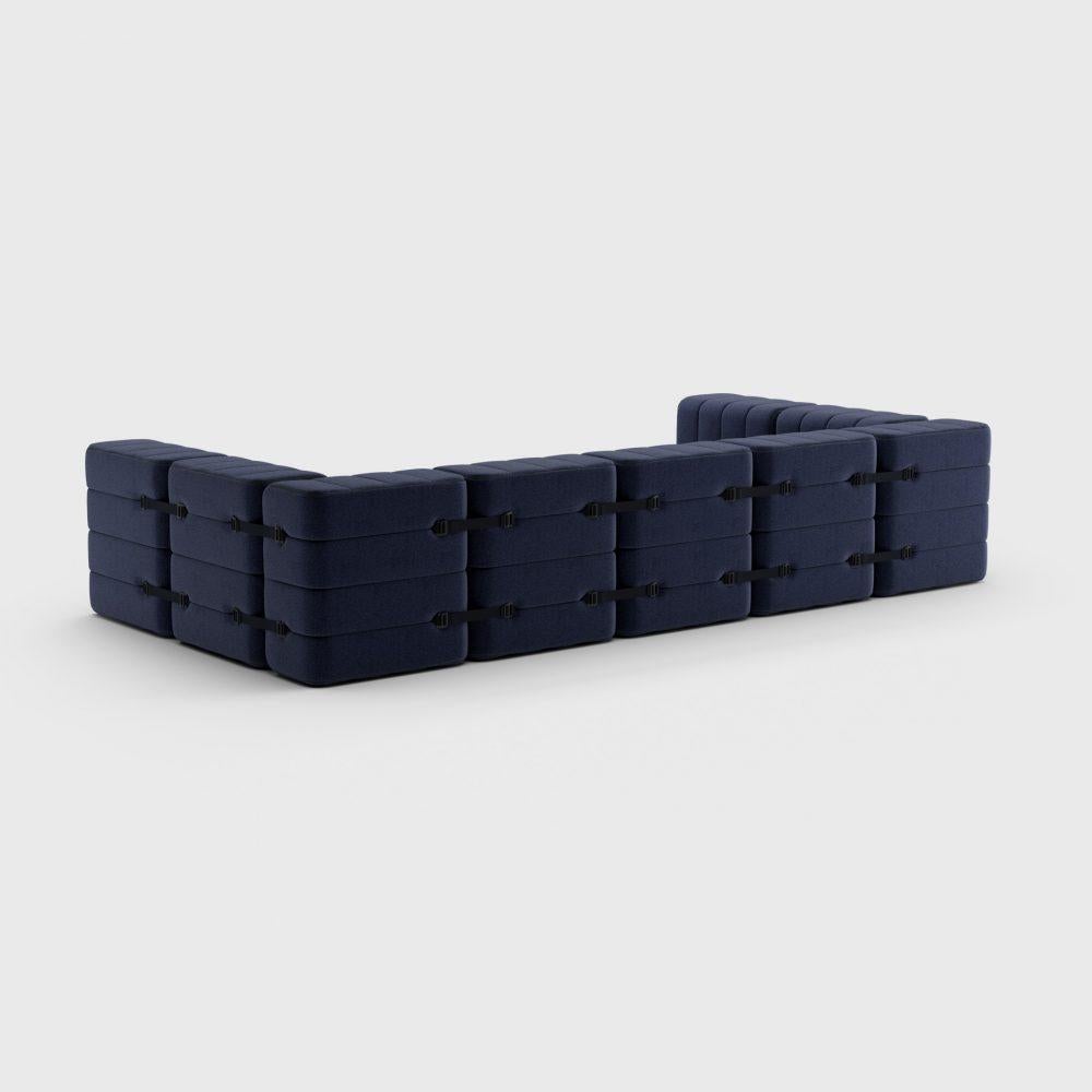 Flexibles U-förmiges Sofa – Dama – 0048 (Dunkelblau) (Moderne) im Angebot