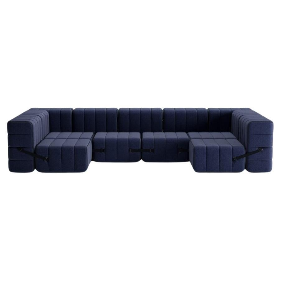 Flexibles U-förmiges Sofa – Dama – 0048 (Dunkelblau)